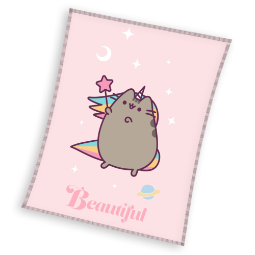 Koc Polarowy Narzuta 150x200 Pusheen Jednorożec
