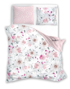 Pościel Satynowa 160x200 Milagro Kwiaty Pastelowe 