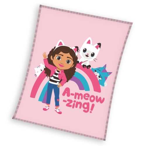 Koc Dziecięcy Narzuta 130X160 Koci Domek Gabi