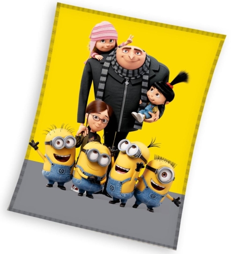 Koc Dziecięcy Narzuta 130X160 Minionki