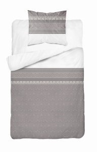 Pościel Satyna 140x200 Ornament Beżowa