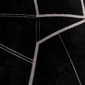 Koc 160x200 Dekoracyjny Geometryczny Popiel na czarnym