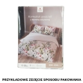 Pościel 220x200 Satyna Bawełniana Paradis Kwiaty Liście zieleń