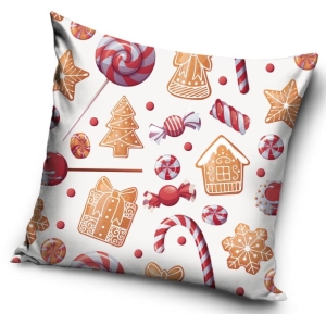 Poszewka świąteczna 40x40 Velvet Prezenty Choinka