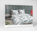 Pościel Bawełna 160x200 Kwiaty Liście Zielona