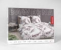 Pościel Bawełna 180x200 Kwiaty Liście Różowa Wrzosowa