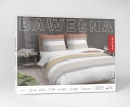 Pościel Bawełna 140x200 Pasy Beżowo Pomarańczowa