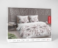 Pościel Bawełna 160x200 Kwiaty Różowa 
