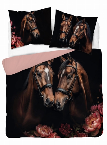 Pościel Bawełniana Konie 160x200 Holland Natura 