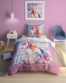 Pościel Świecąca w ciemności 140x200 Jednorożec Tęczowy Unicorn kolorowy