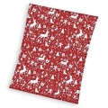 Puszysty koc świąteczny Coral 150x200 CZERWONY