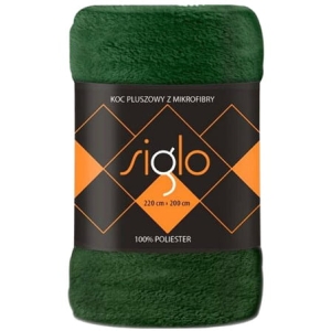 Koc Siglo 150x200 ciemny zielony miękki puszysty