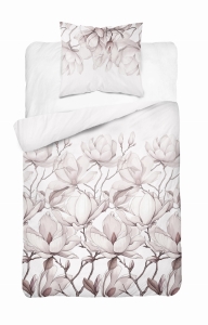Pościel Satynowa 140x200 Magnolia Kwiaty magnolii 