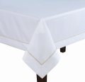Obrus 90x160 biały Gold Zdobiony Złotą Żyłką 