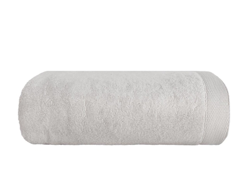 Ręcznik 50x90 Misty gruby jasny szary 100% bawełna 450g Zero Twist miękki  