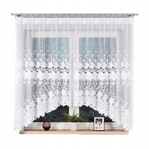 Firanka gotowa żakardowa KASJANA 320x160cm biały